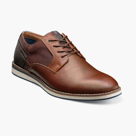 Nunn Bush Circuit Plain Toe Oxford - Brandy