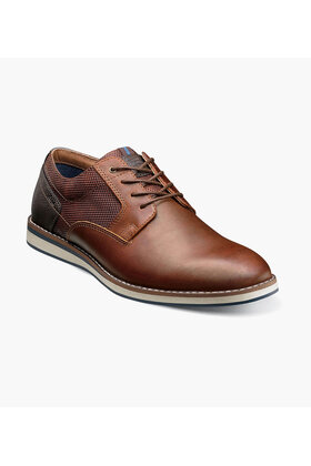 Nunn Bush Circuit Plain Toe Oxford - Brandy