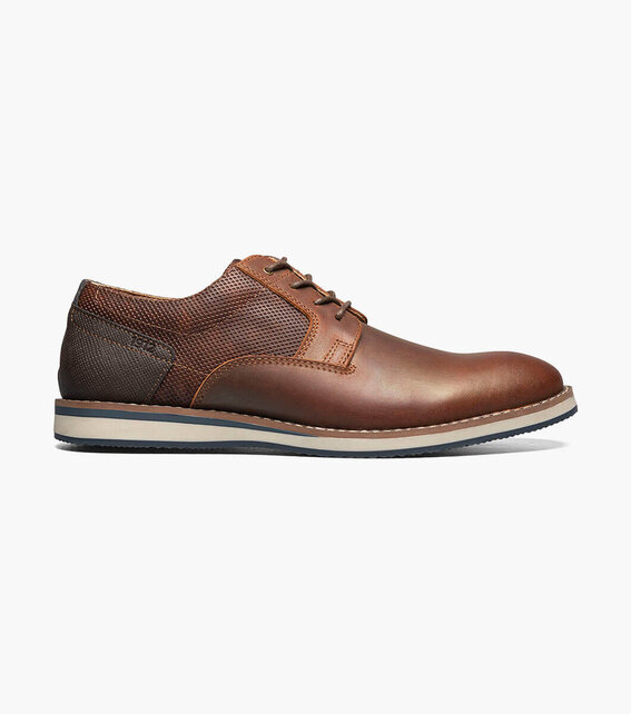 Nunn Bush Circuit Plain Toe Oxford - Brandy