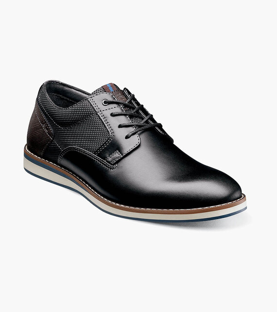 Nunn Bush Circuit Plain Toe Oxford - Black Multi