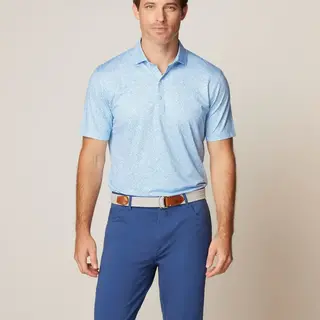 Johnnie-O  Howie Printed Jersey Performance Polo - Monsoon