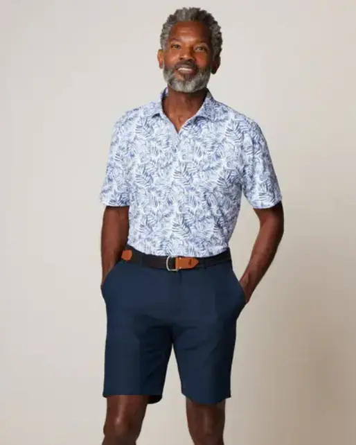 Johnnie-O Aiken Printed Mesh Performance Polo - Lake Johnnie-O Aiken Printed Mesh Performance Polo - Lake