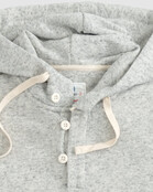 Johnnie - O - Kampton Henley Hoodie Pullover  - Light Grey