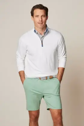 Johnnie-O  Sully 1/4 Zip Pullover - White