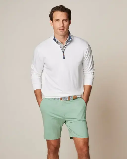 Johnnie-O  Sully 1/4 Zip Pullover - White