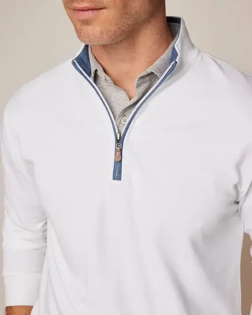 Johnnie-O  Sully 1/4 Zip Pullover - White