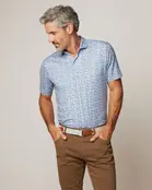 Johnnie - O - Alston Printed Featherweight Performance Polo  - Lake