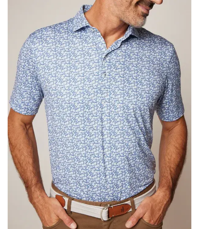 Johnnie-O Johnnie - O - Alston Printed Featherweight Performance Polo  - Lake