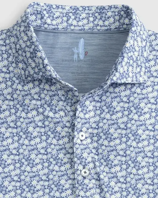 Johnnie - O - Alston Printed Featherweight Performance Polo  - Lake