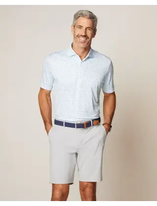 Johnnie - O - Sand Bagger Printed Jersey Performance Polo  - White