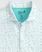 Johnnie - O - Sand Bagger Printed Jersey Performance Polo  - White