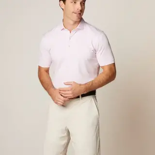Johnnie-O  Lyndon Striped Jersey Performance Polo - Bahama Mama