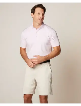 Johnnie-O  Lyndon Striped Jersey Performance Polo - Bahama Mama