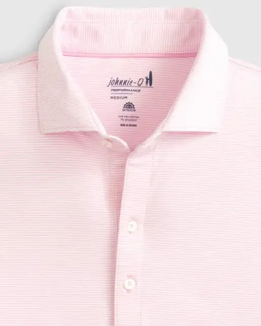 Johnnie-O  Lyndon Striped Jersey Performance Polo - Bahama Mama Johnnie-O  Lyndon Striped Jersey Performance Polo - Bahama Mama