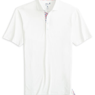 Johnnie-O  Seeley Solid Mesh Performance Polo - White
