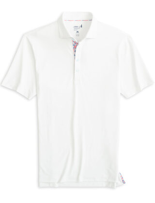 Johnnie-O  Seeley Solid Mesh Performance Polo - White