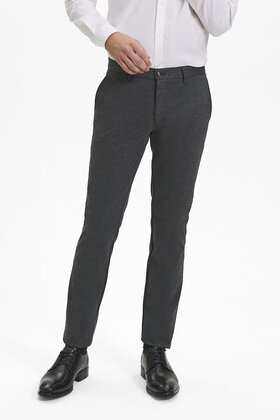 Sunwill Extreme Flexibility Slim Fit Dress Pants - Charcoal