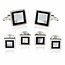 Framed Mother of Pearl Onyx Tuxedo Set Cufflinks Studs