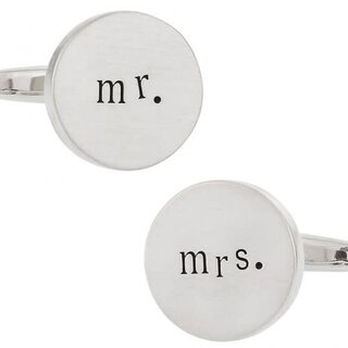 Mr. And Mrs. Wedding Cufflinks