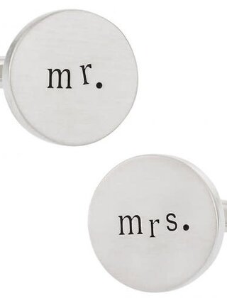 Mr. And Mrs. Wedding Cufflinks