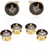 Masonic Freemason Cufflinks & Studs - Gold