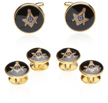 Masonic Freemason Cufflinks & Studs - Gold