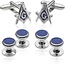 Silvertone Masonic Formal Set - Links & Studs