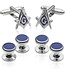 Silvertone Masonic Formal Set - Links & Studs
