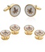 Mother Of Pearl Masonic Tuxedo Cufflinks And Studs