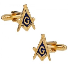 Gold Masonic Cufflinks