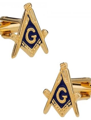 Gold Masonic Cufflinks