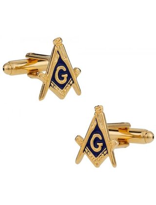 Gold Masonic Cufflinks