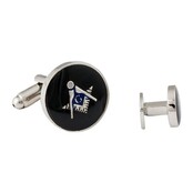 Freemason Masonic Cufflinks & Studs - Silver/Black