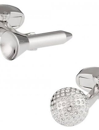 Golf Ball And Tee Cufflinks