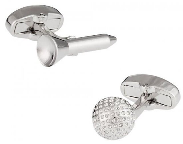 Golf Ball And Tee Cufflinks Golf Ball And Tee Cufflinks