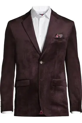 Soul Of London Notch Lapel Sport Coat - Wine