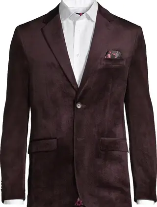 Soul Of London Notch Lapel Sport Coat - Wine