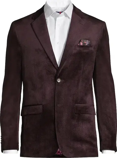 Soul Of London Notch Lapel Sport Coat - Wine