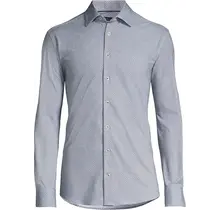 Horst Patterned Soft Dress Shirt - Black