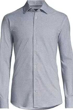 Horst Patterned Soft Dress Shirt - Black