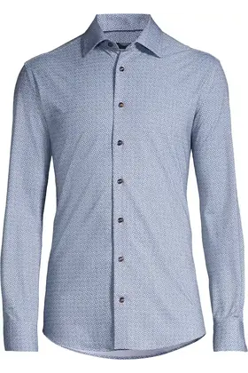 Horst Patterned Soft Dress Shirt - Beige