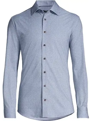 Horst Patterned Soft Dress Shirt - Beige