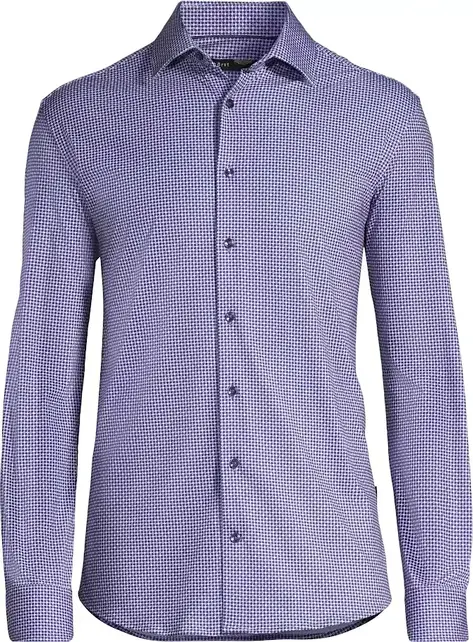 Horst Patterned Soft Dress Shirt - Grape