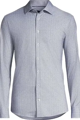 Horst Patterned Soft Dress Shirt - Grey