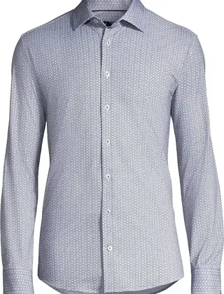 Horst Patterned Soft Dress Shirt - Grey