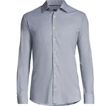 Horst Patterned Soft Dress Shirt - Brown