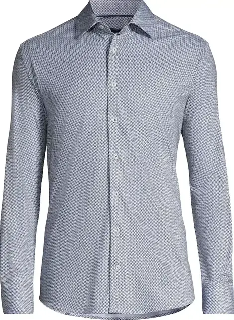 Horst Patterned Soft Dress Shirt - Brown