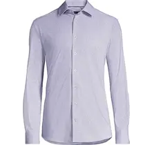 Horst Patterned Soft Dress Shirt - Burgundy