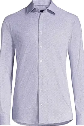 Horst Patterned Soft Dress Shirt - Burgundy