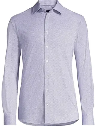 Horst Patterned Soft Dress Shirt - Burgundy